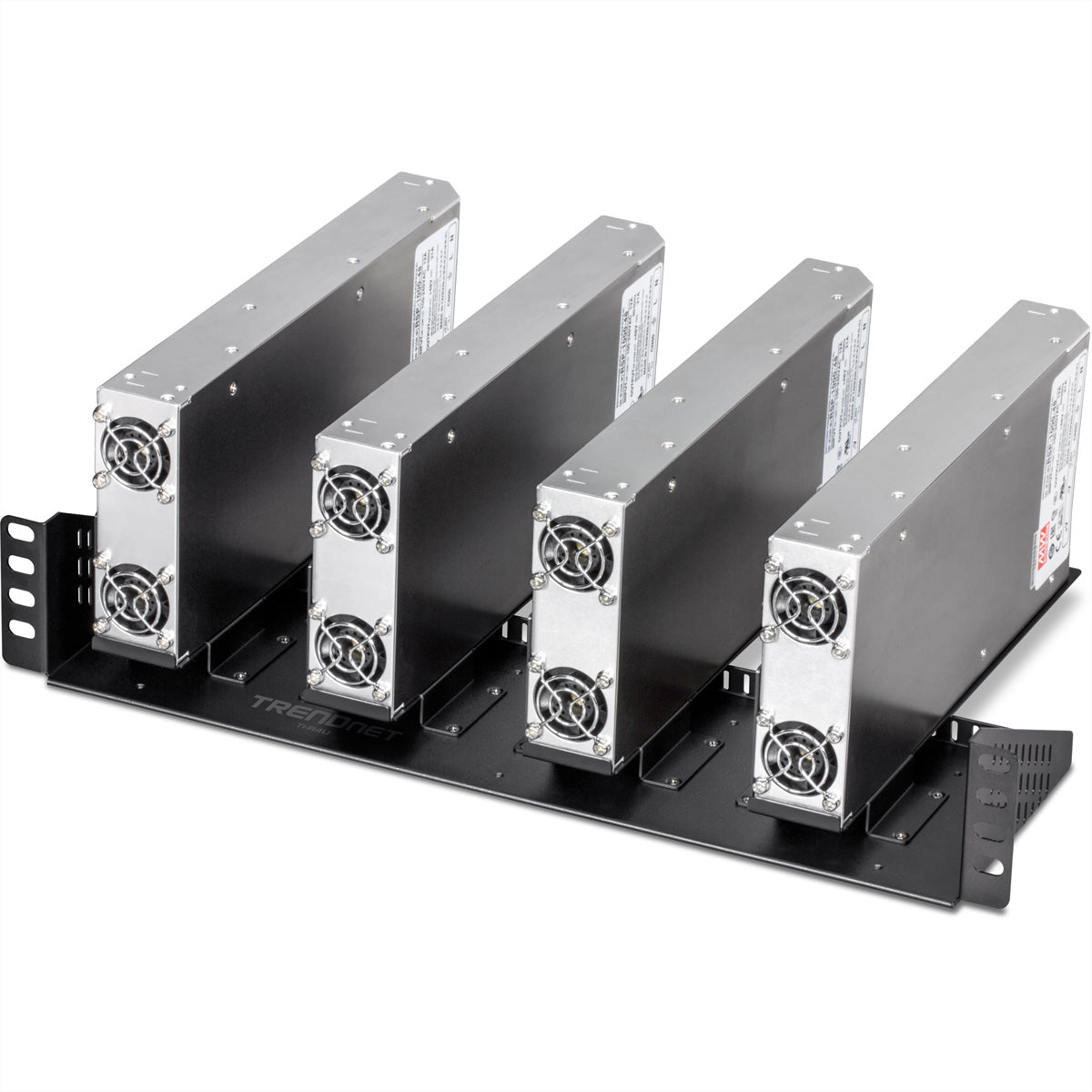 Trendnet TI-R4U 19" Rack-Chassis für 4 TI-RSP100048 Netzteile, vertikal – 2U – schwarz