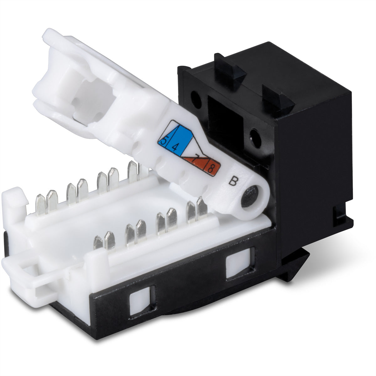 TRENDnet TC-K50C6BK – Cat6 Keystone-Buchse (50er Pack) – RJ-45, abgewinkelt, schwarz