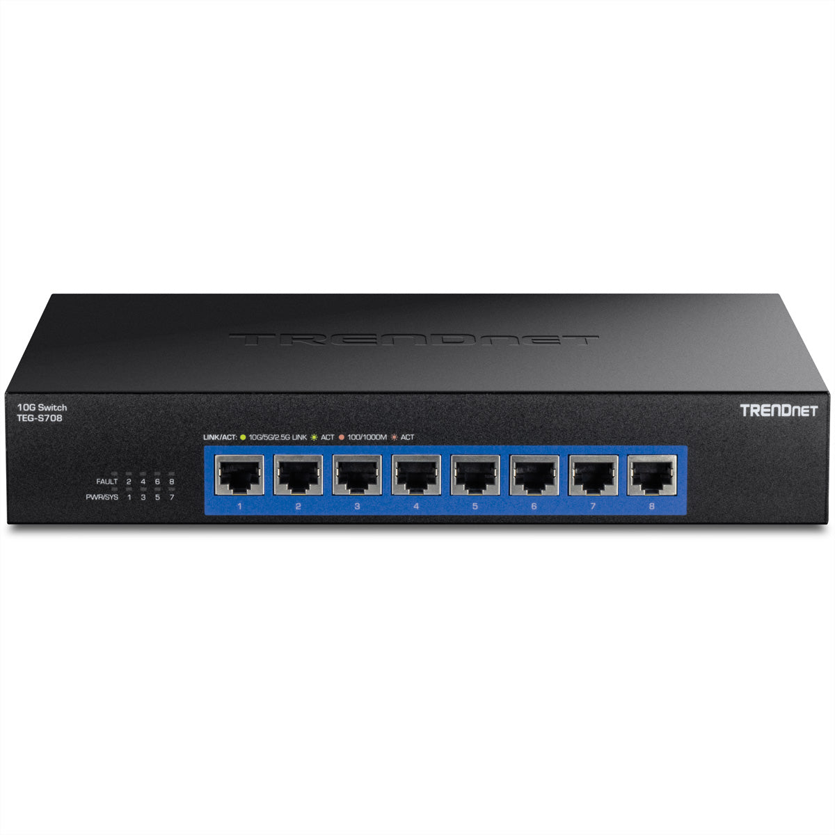 TRENDnet TEG-S708 – Switch – 8× 10G RJ-45, 19"
