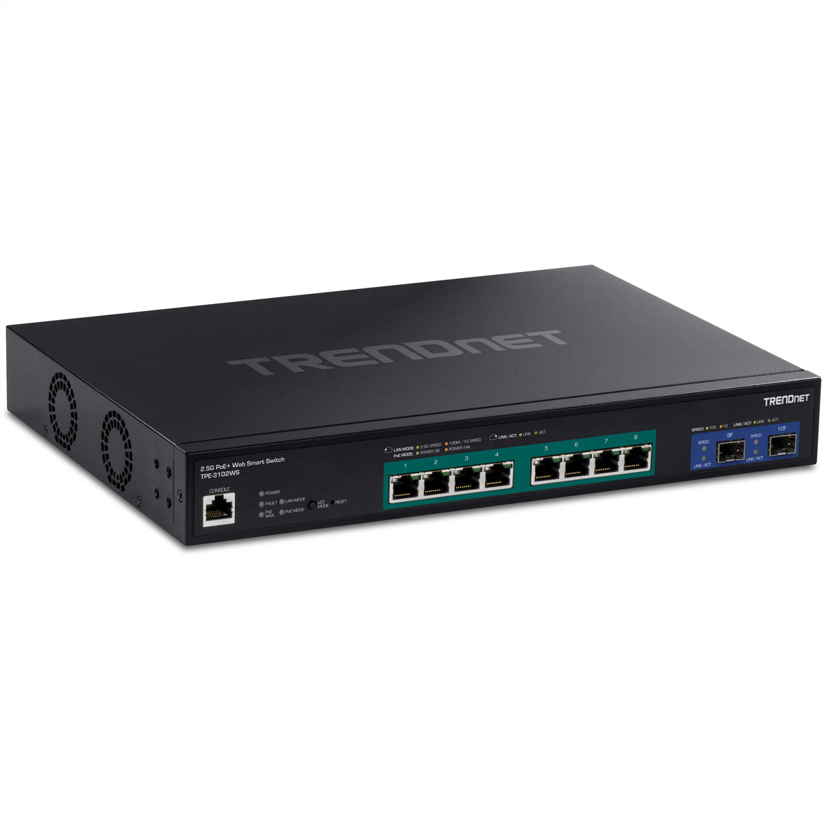 Trendnet TPE-3102WS – Managed Switch – 8×2,5G, 2×10G SFP+, PoE+ 240 W, 1U