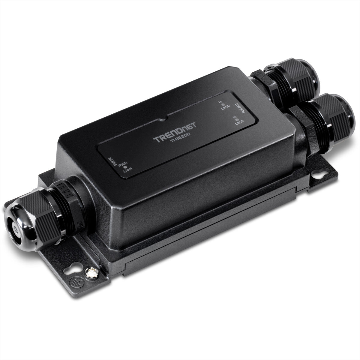 TRENDnet TI-BE200 – PoE-Extender Outdoor (IP67) – 3× RJ-45 1G (1× PoE++, 2× PoE+), PoE-Budget 60 W