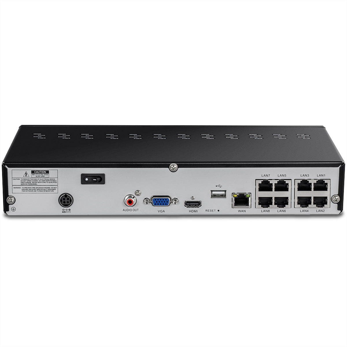 Trendnet TV-NVR1508 NVR – 8 Kanäle – 4K – PoE 8×, 56 W – 12 TB SATA – HDMI