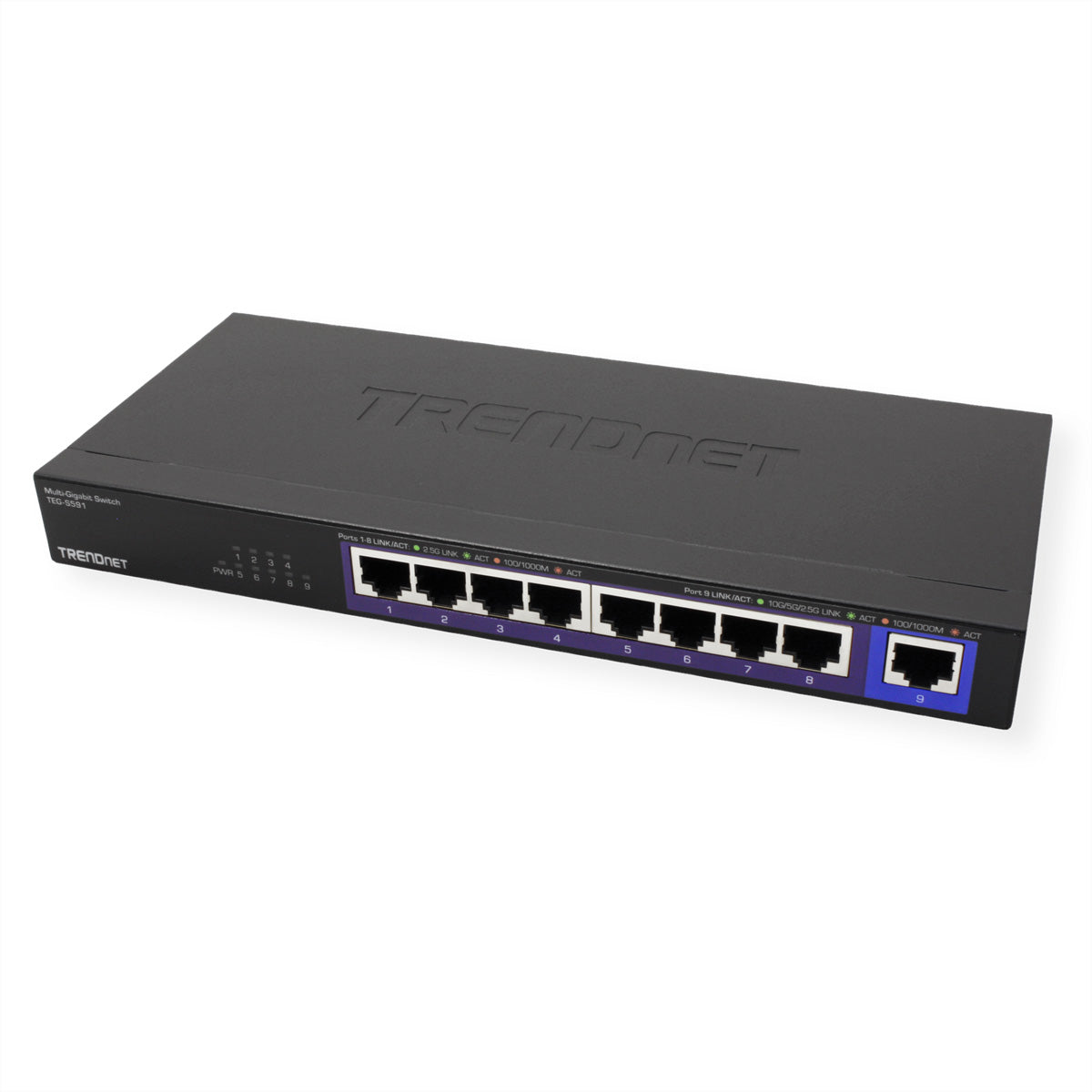 Trendnet TEG-S591 – Unmanaged Switch – 8× 2,5G + 1× 10G, Desktop