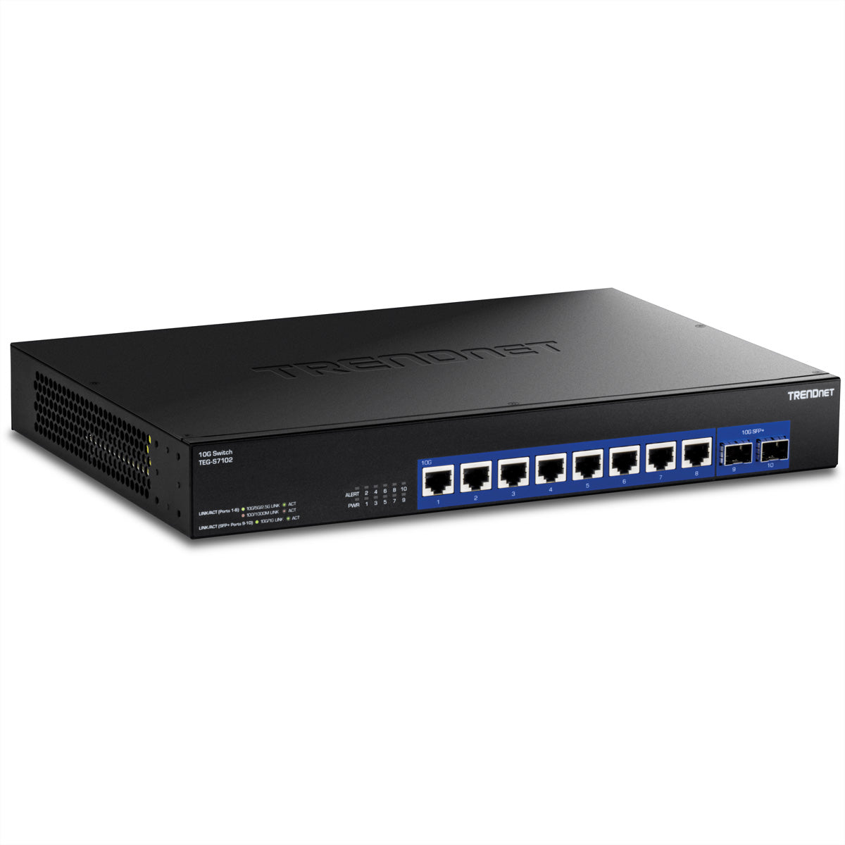 TRENDnet TEG-S7102 – Unmanaged Switch – 8×10G, 2×SFP+, 19" Rack