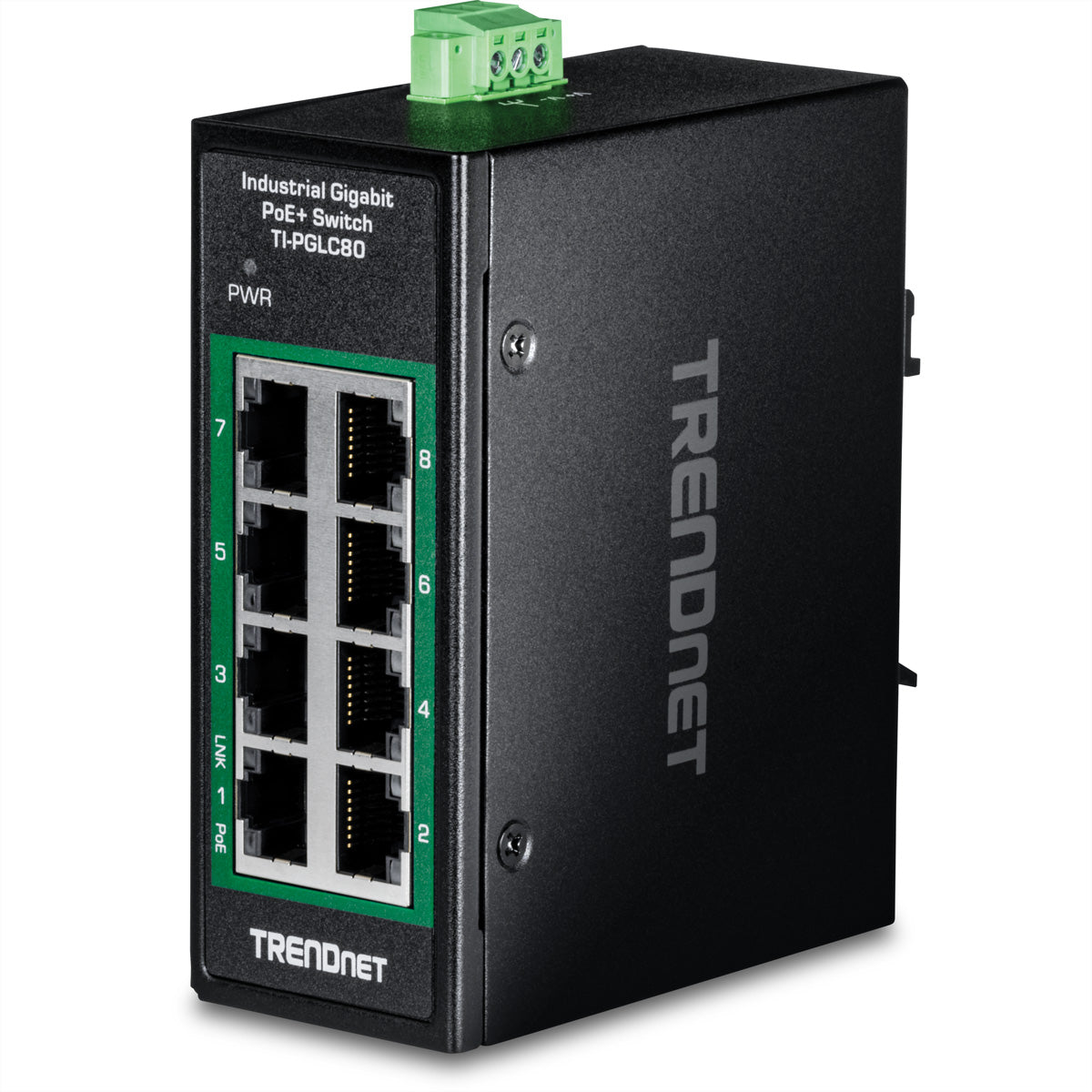 TRENDnet TI-PGLC80 – Netzwerkswitch – 8×GbE, PoE+ 200 W, DIN-Schiene
