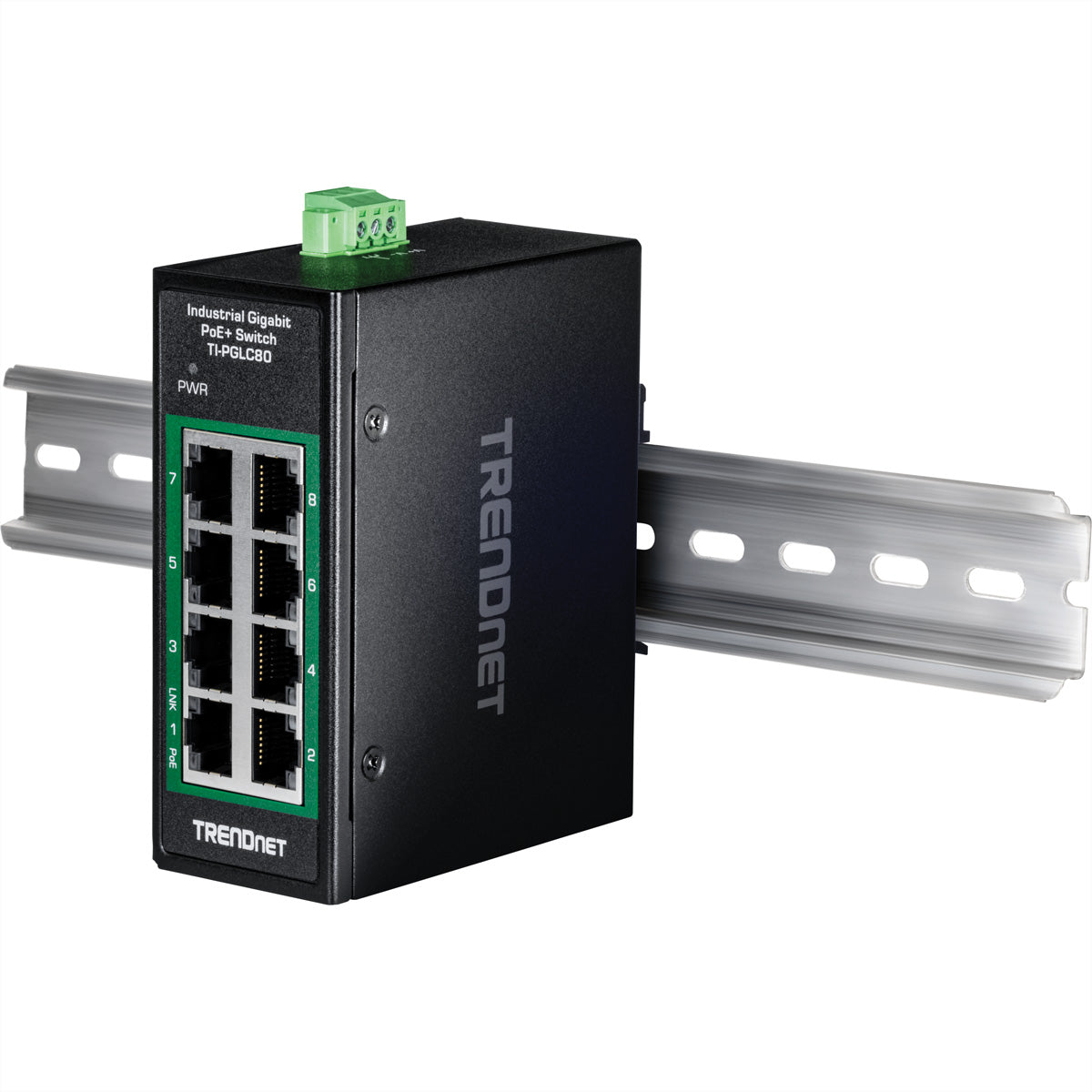 TRENDnet TI-PGLC80 – Netzwerkswitch – 8×GbE, PoE+ 200 W, DIN-Schiene