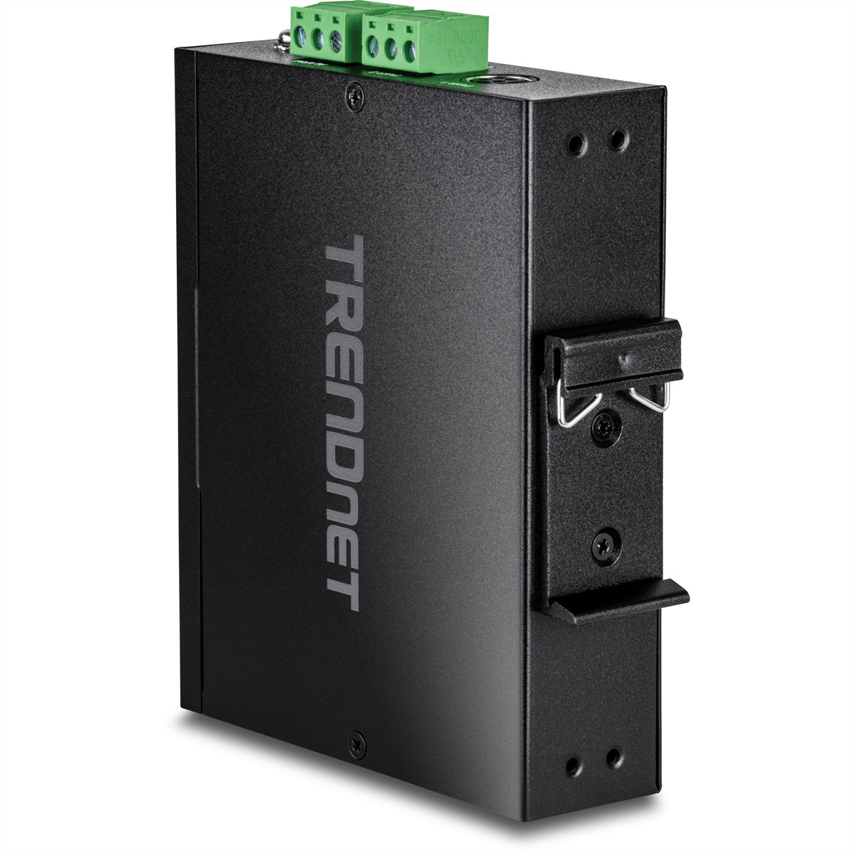 TRENDnet TI-BF711SFP – Industrieller Medienkonverter – 1× 10G RJ-45, 1× 10G SFP+, PoE++ 95 W, Hutschiene, IP50
