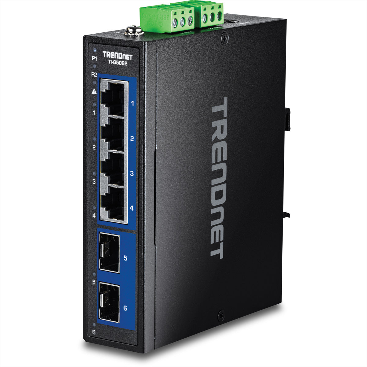 TRENDnet TI-G5062 – Unmanaged Switch – 4× 2,5G, 2× SFP+, Hutschiene