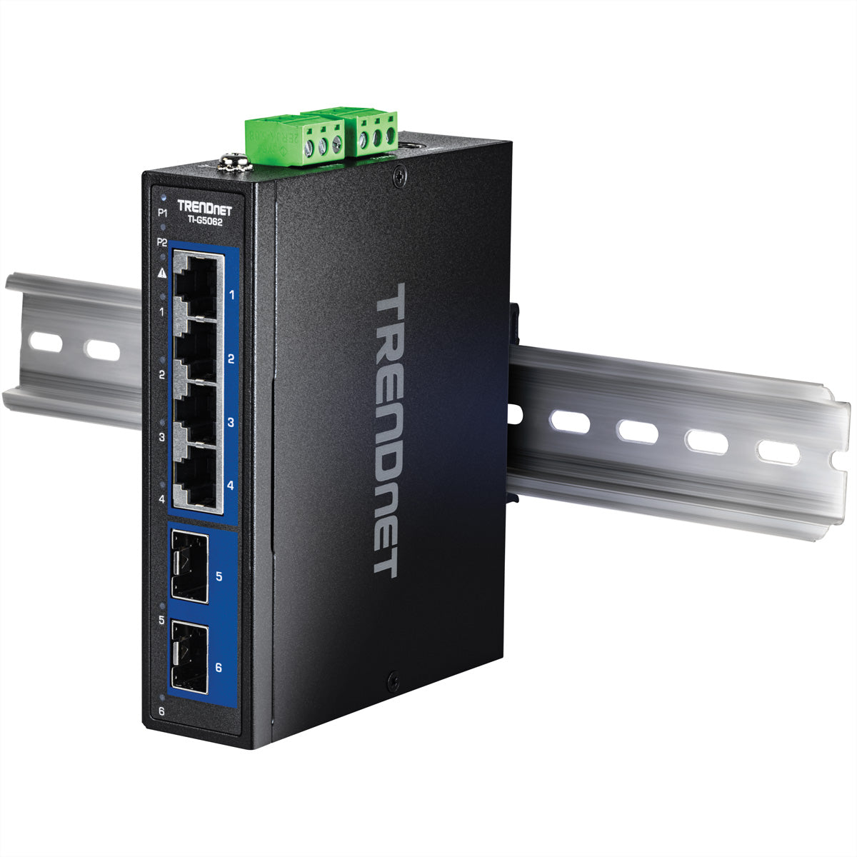 TRENDnet TI-G5062 – Unmanaged Switch – 4× 2,5G, 2× SFP+, Hutschiene