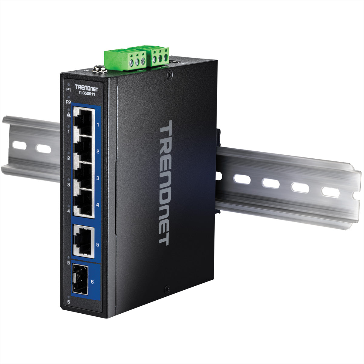 TRENDnet TI-G50611 – Unmanaged Switch – 4× 2,5G, 1× 10G, 1× SFP+, DIN-Rail