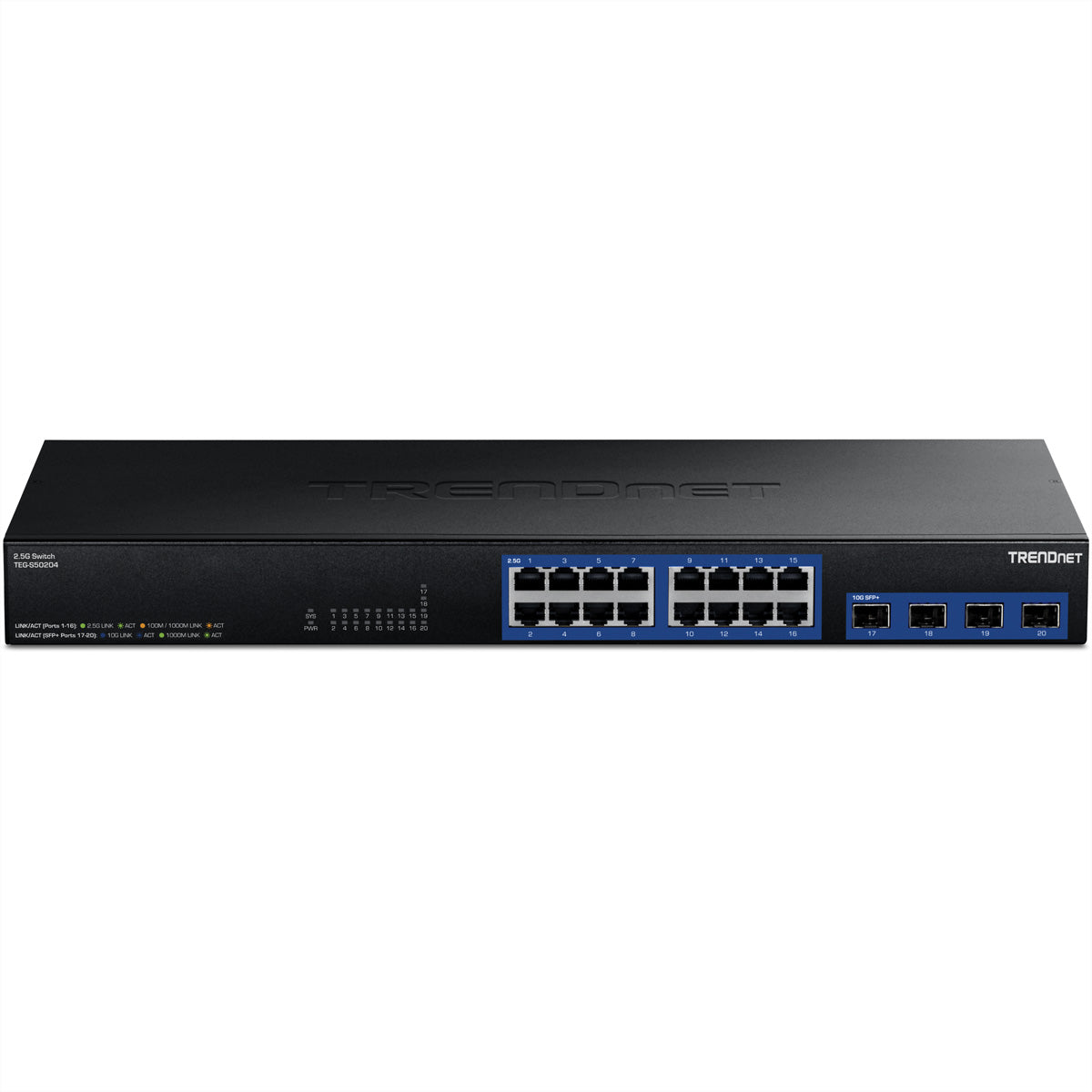 TRENDnet TEG-S50204 – Switch – 16×2.5G, 4×SFP+, 1U
