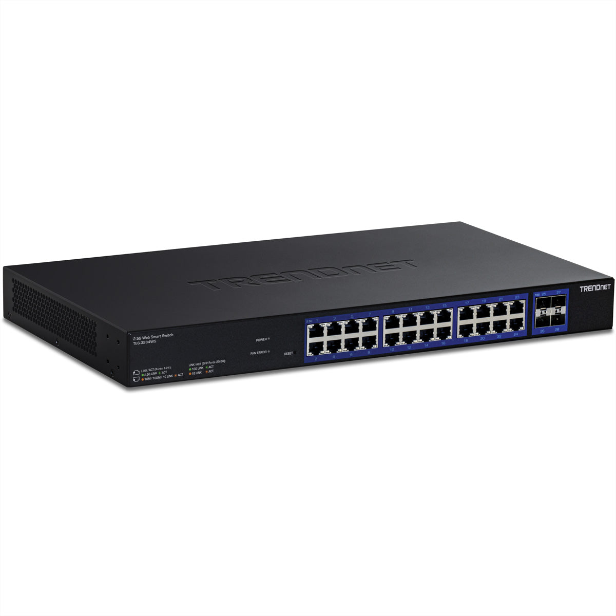 TRENDnet TEG-3284WS – Smart L2+ Switch – 24× 2,5G, 4× SFP+, 19", 1U