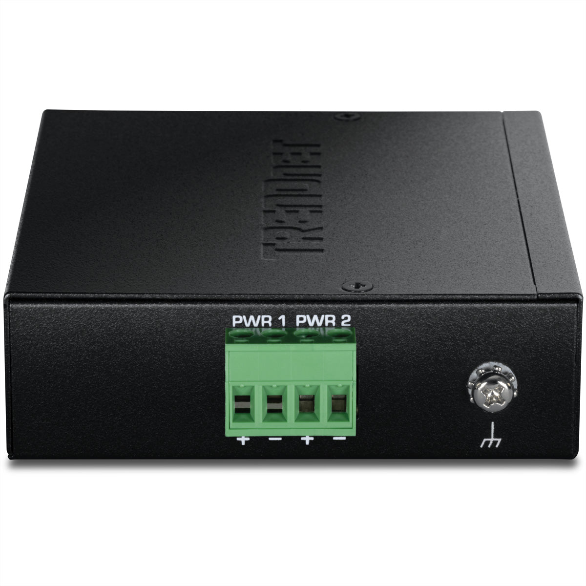TRENDnet TI-SG704 PoE-Splitter – 10 Gbit/s, PoE++ (IEEE 802.3bt), 1× PoE, 2 Ports, Hutschiene, IP50, Schwarz