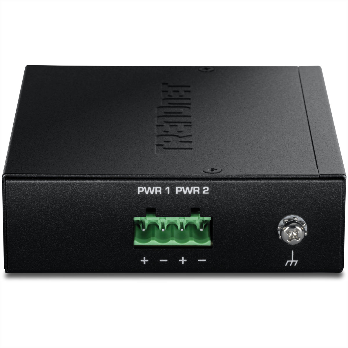 TRENDnet TI-SG704 PoE-Splitter – 10 Gbit/s, PoE++ (IEEE 802.3bt), 1× PoE, 2 Ports, Hutschiene, IP50, Schwarz