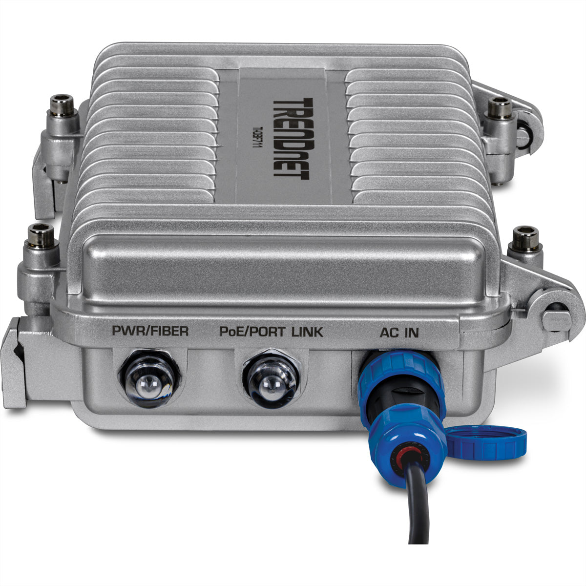 TRENDnet TI-OBF711 – Medienkonverter (Outdoor) – 1× 10G SFP+, 1× 10G RJ-45 PoE++ (95 W), IP67, −40 bis 75 °C
