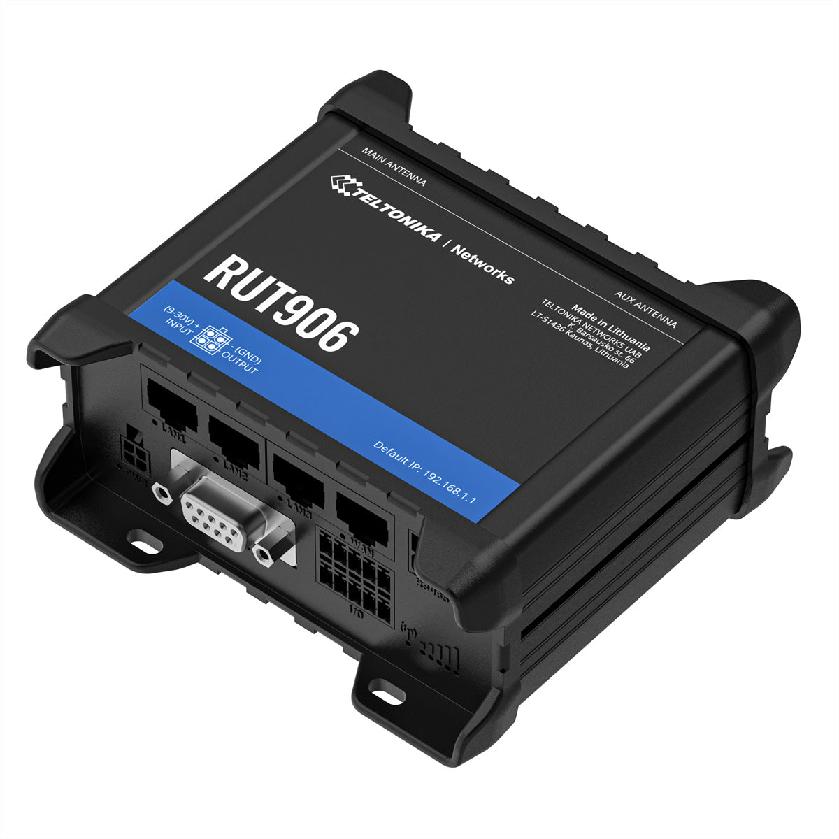 Teltonika RUT906 – VPN-Router – 4×10/100 Mbit/s, Backup-WAN, OpenVPN/IPsec/WireGuard