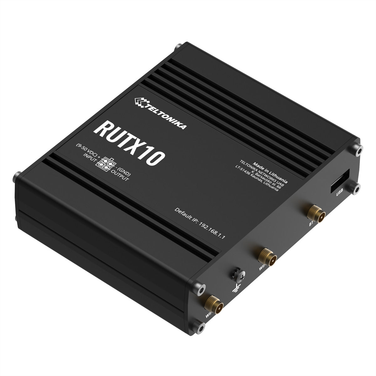 Teltonika RUTX10 VPN-Router – RJ-45 WAN, Wi-Fi 5 (802.11ac) Dual-Band, 3× 1G LAN, 1× USB 2.0