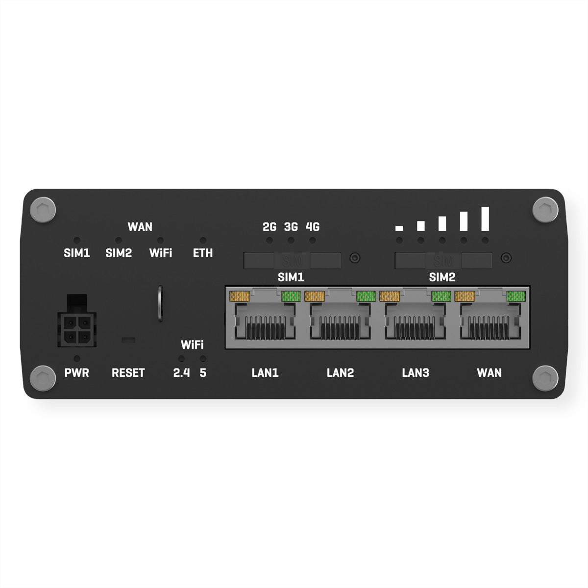 Teltonika RUTX11 WLAN-Router – 4G (LTE), Wi-Fi 5, Dual-Band, 4× 1G, Dual-SIM, RJ-45 WAN, 1× USB