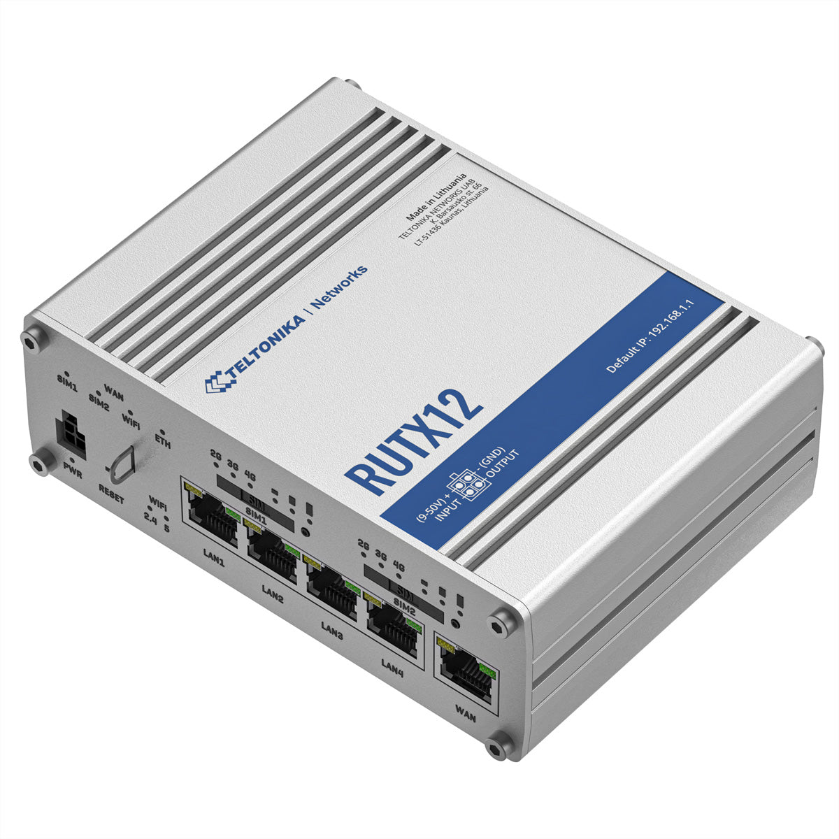 Teltonika RUTX12 – WLAN-Router – Wi-Fi 5 Dual-Band (2,4/5 GHz), 867 Mbit/s, GbE