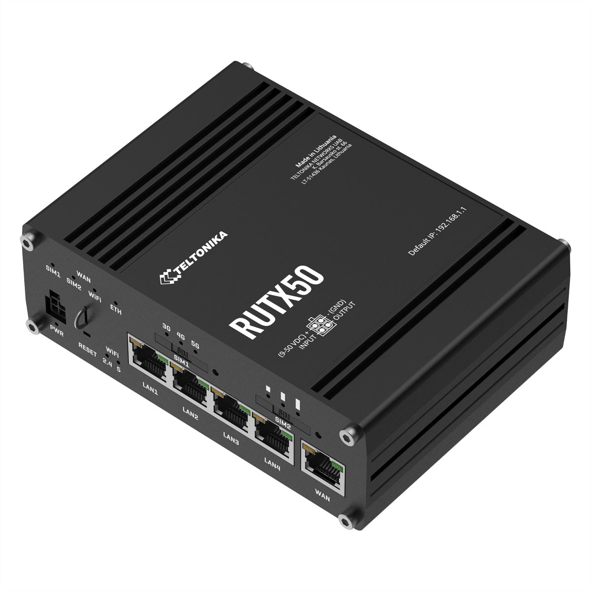 Teltonika RUTX50 – VPN-Router – 5×GbE, Dual-SIM (Auto-Failover), 5G