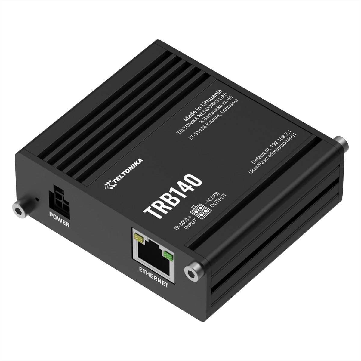 Teltonika TRB140 VPN-Router – 4G/LTE (Kat 4), 3G/2G, 1× Gigabit RJ-45, Digital I/O, Micro-USB, RMS