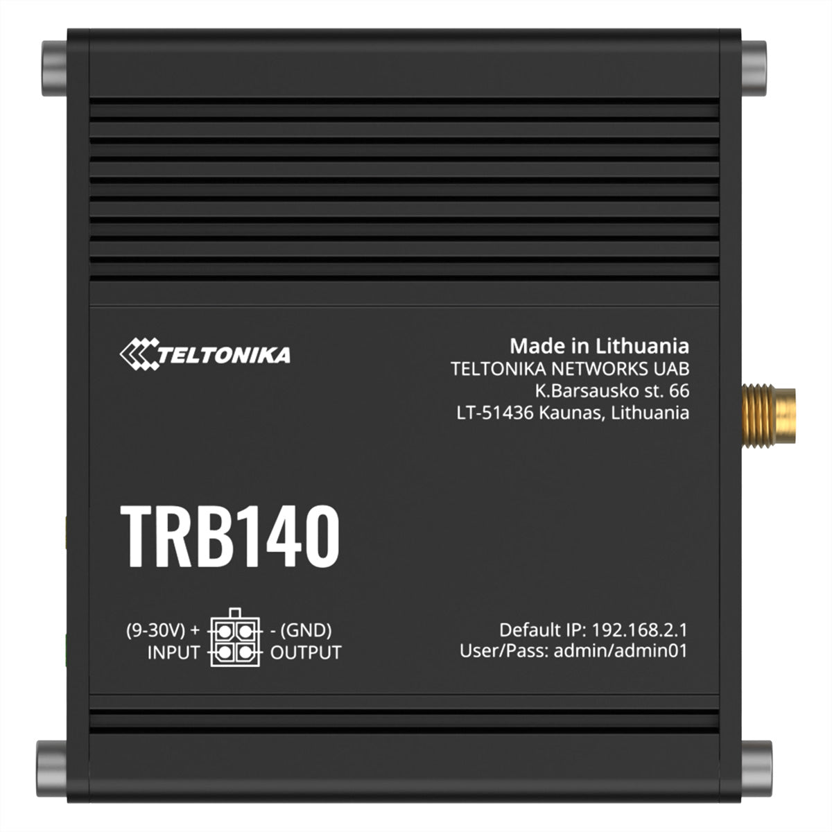 Teltonika TRB140 VPN-Router – 4G/LTE (Kat 4), 3G/2G, 1× Gigabit RJ-45, Digital I/O, Micro-USB, RMS