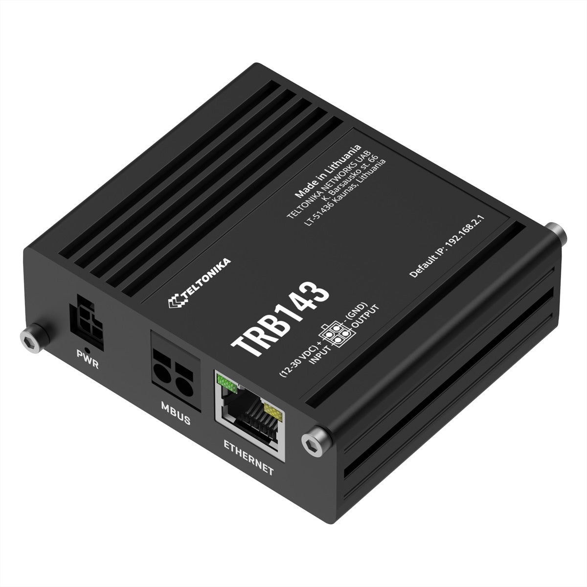 Teltonika TRB143 – Cellular Gateway – M-Bus, 4G/LTE (Kat 4), 1× 1G RJ-45, PoE, DIN-Schiene, 1× SMA-Antenne