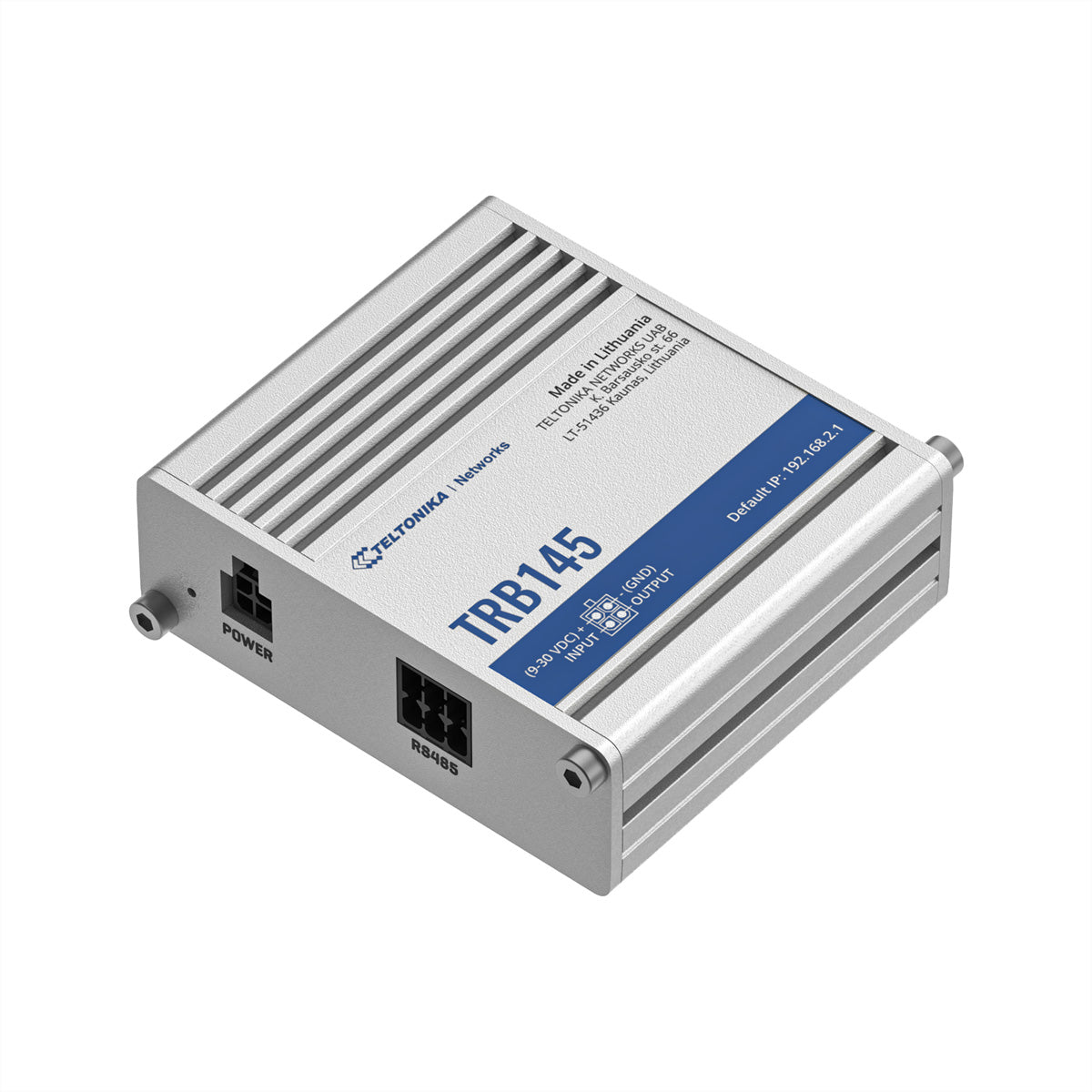 Teltonika TRB145 – LTE Cat 1 Gateway – RS485, 4G/3G/2G, 9–30 V, Silber