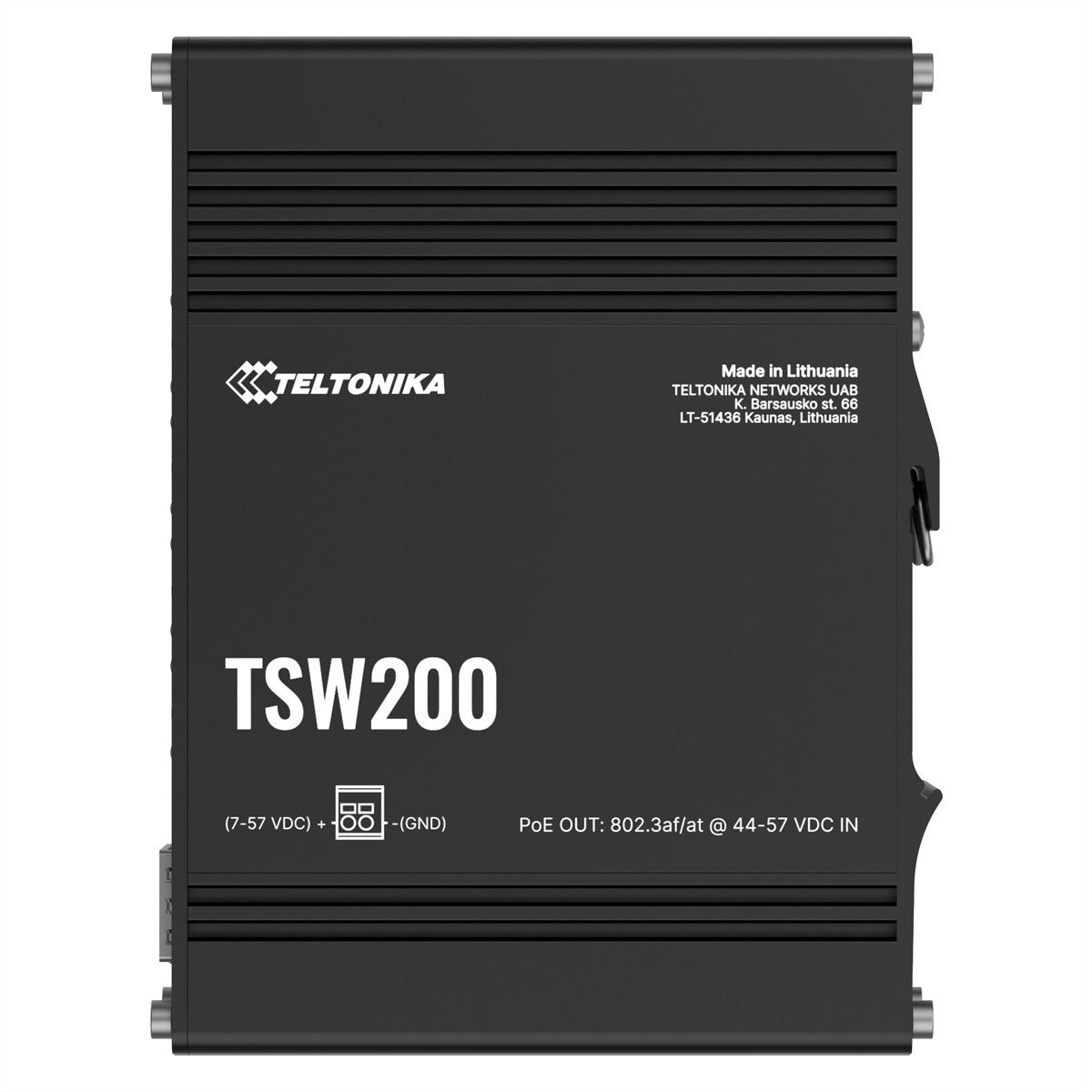 Teltonika TSW200 – Unmanaged Switch – 8× 1G, 2× SFP, PoE+, PoE-Budget 240 W, 19"
