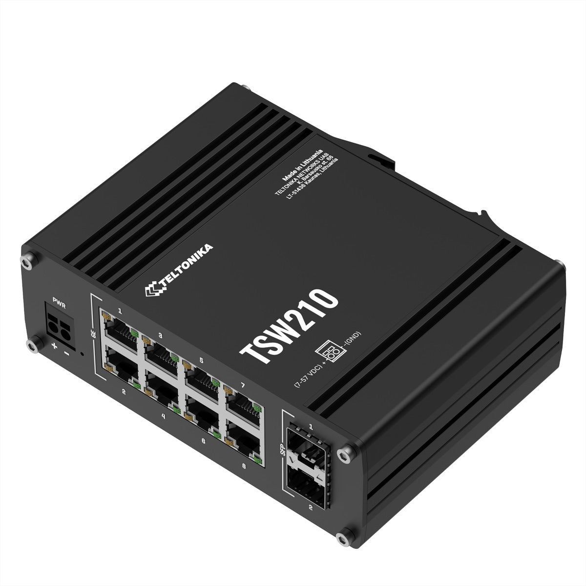Teltonika TSW210 – Unmanaged Switch – 8× 1G, 2× SFP, Desktop