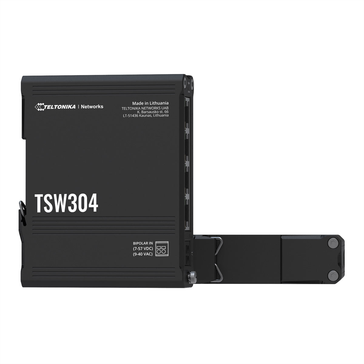 Teltonika TSW304 – Switch – 4× 1G, Passive PoE, DIN-Schiene, IP30