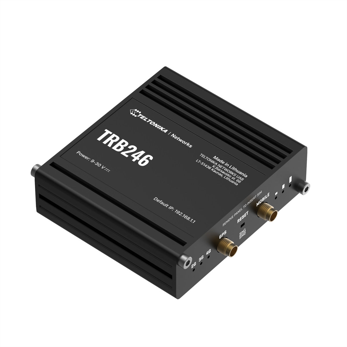 Teltonika Gateway TRB246 – 4G-LTE, Dual-SIM – 1× RJ-45 (10/100), RS-232/RS-485, RMS