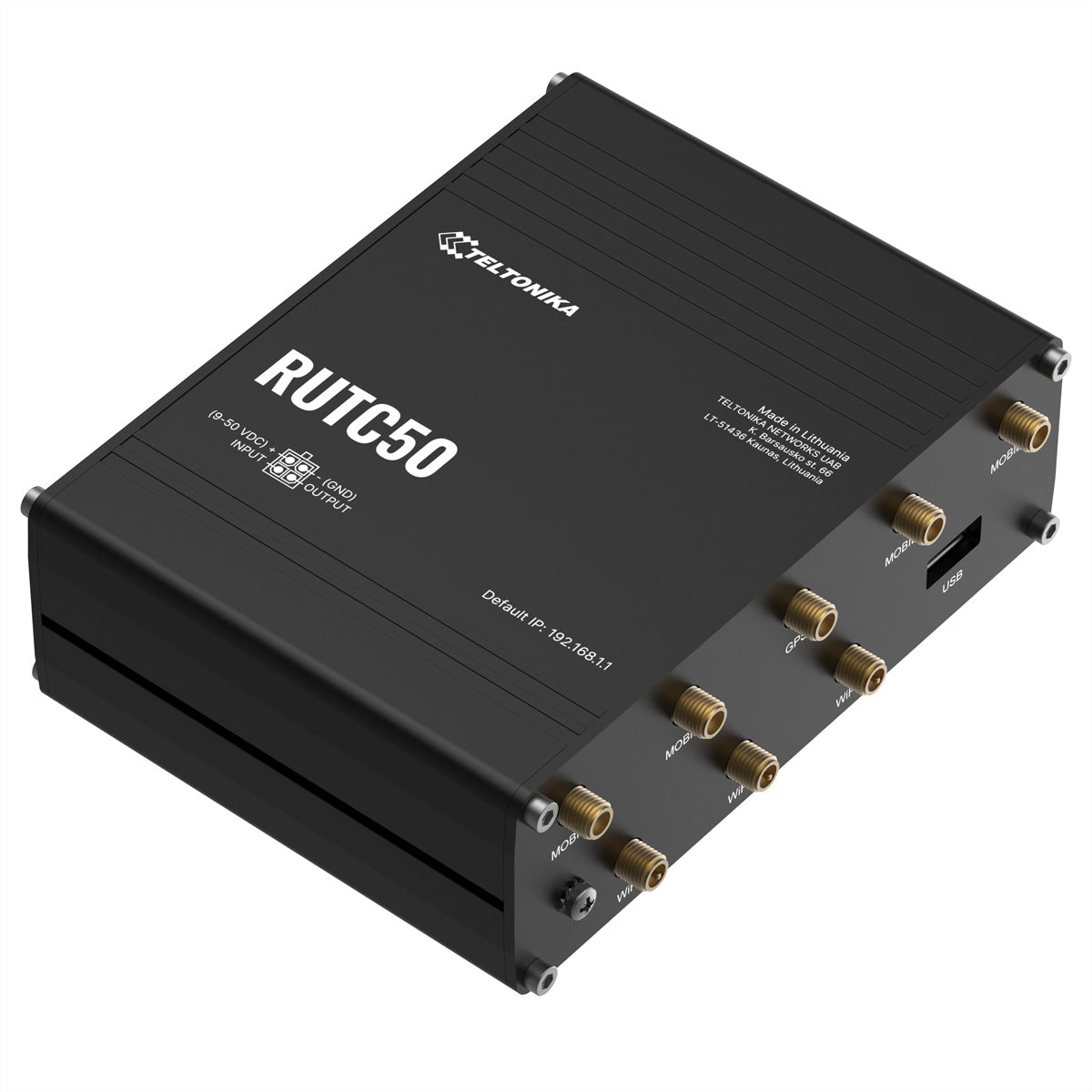 Teltonika RUTC50 – LTE/5G-Router, 5G, Wi-Fi 6, Dual-Band (2,4/5 GHz), 5x RJ-45