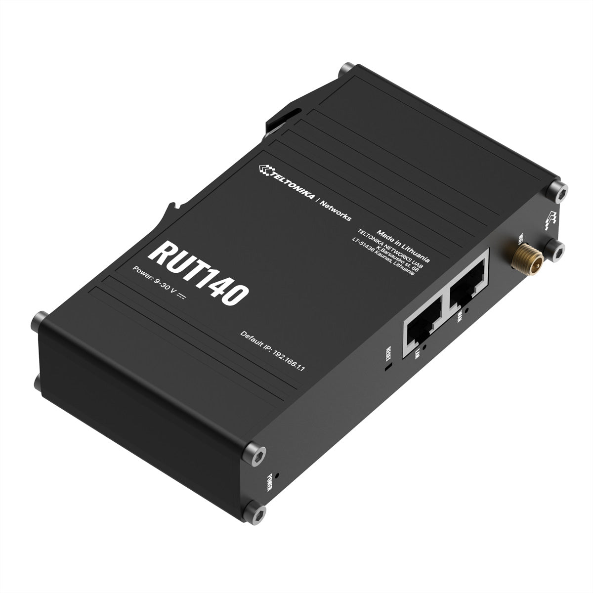 Teltonika RUT140 VPN-Router – Ethernet-WAN, 2× 10/100 Mbit/s, Wi-Fi 4 (802.11n), DIN-Schiene