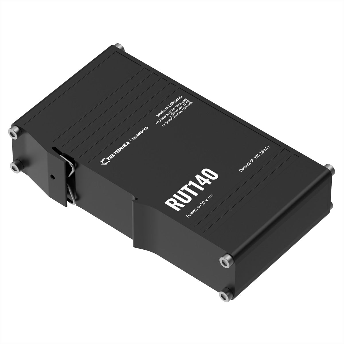 Teltonika RUT140 VPN-Router – Ethernet-WAN, 2× 10/100 Mbit/s, Wi-Fi 4 (802.11n), DIN-Schiene