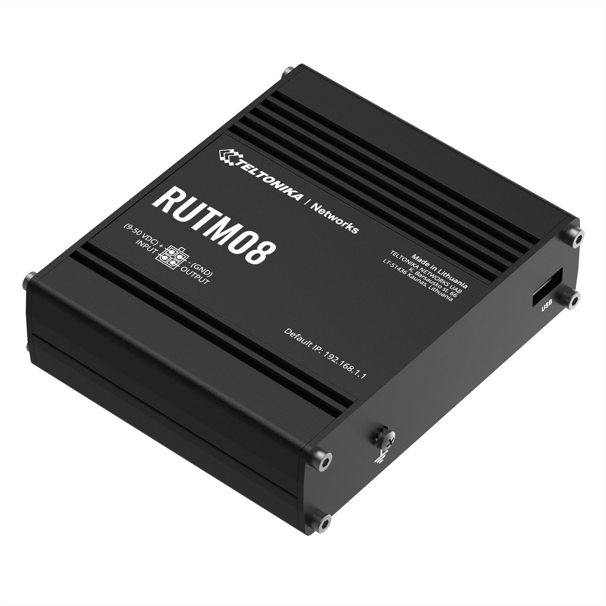 Teltonika RUTM08 VPN-Router – Ethernet-WAN, 4× 1G LAN, 1× USB 2.0, SIM-Slot