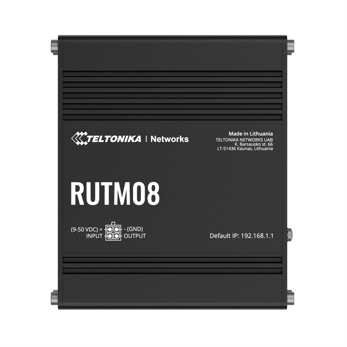 Teltonika RUTM08 VPN-Router – Ethernet-WAN, 4× 1G LAN, 1× USB 2.0, SIM-Slot