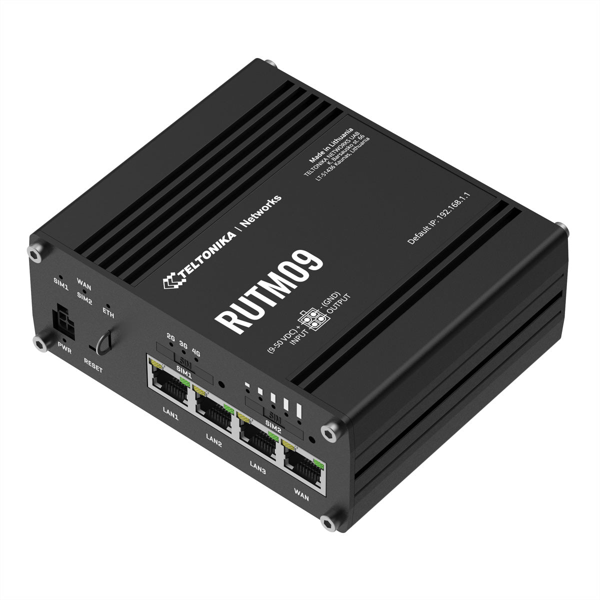 Teltonika RUTM09 – VPN-Router – 4×GbE LAN, 1×GbE WAN, 4G LTE (Kat 6), Dual-SIM