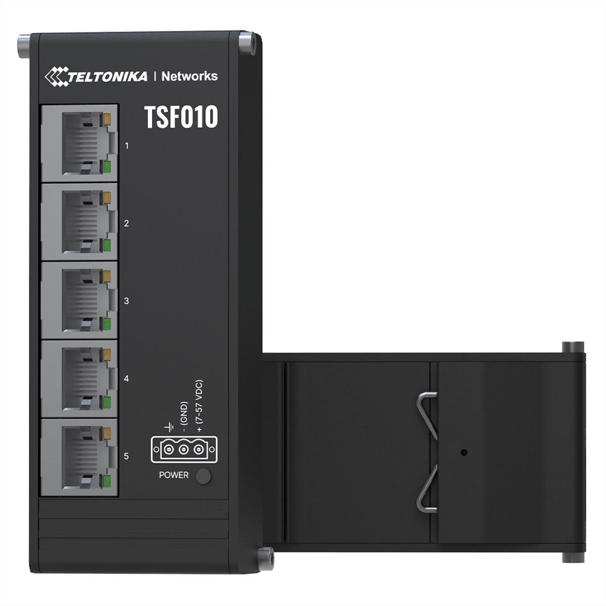 Teltonika TSF010 – Unmanaged Switch – 5× 10/100, DIN-Schiene
