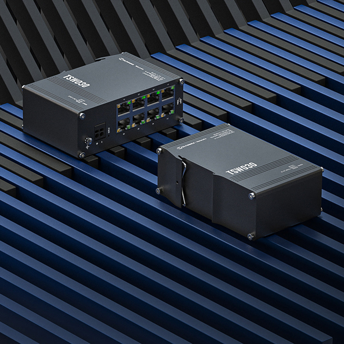 Teltonika TSW030 – Unmanaged Switch – 8× 10/100, DIN-Schiene