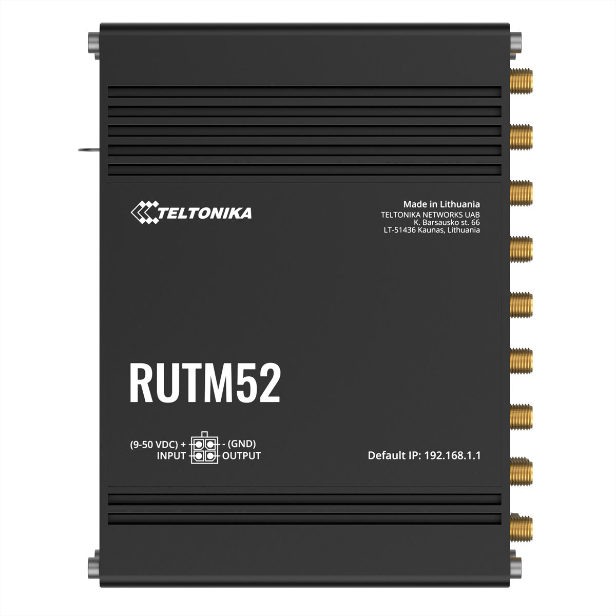 Teltonika RUTM52 5G Router – Wi‑Fi 5 (802.11ac), Dual‑Band (2,4/5 GHz), 5× Gigabit, Dual‑SIM, PoE
