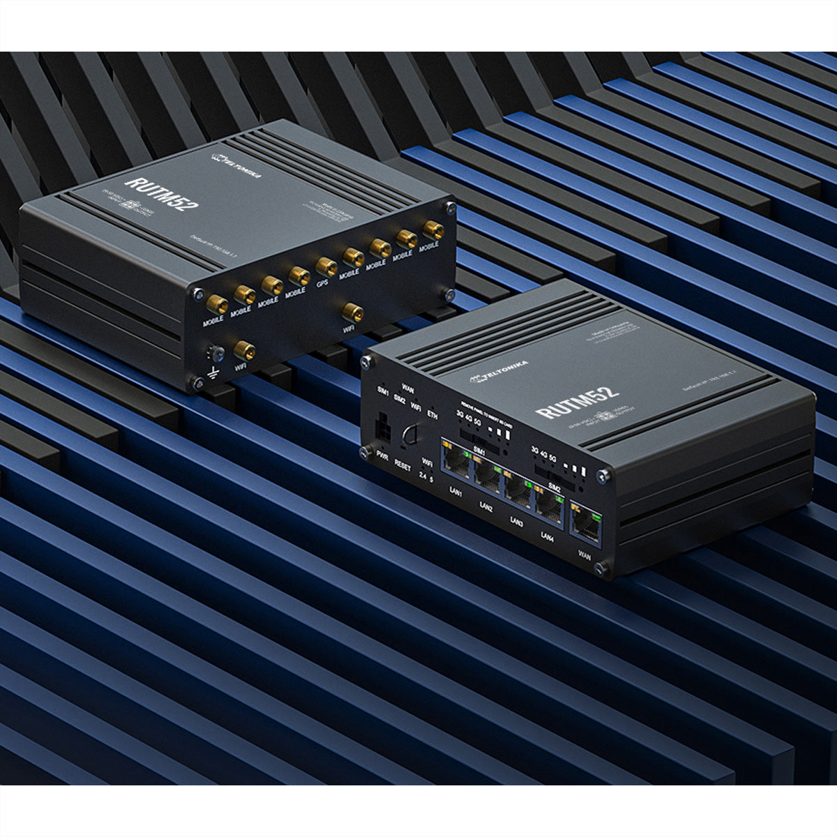 Teltonika RUTM52 5G Router – Wi‑Fi 5 (802.11ac), Dual‑Band (2,4/5 GHz), 5× Gigabit, Dual‑SIM, PoE