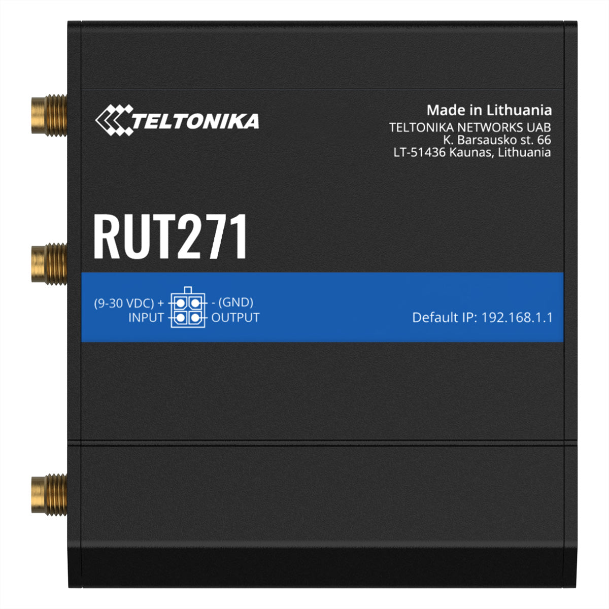 Teltonika RUT271 – 5G RedCap Router – Wi‑Fi 4, 2× 10/100 RJ‑45, PoE, DIN-Schienen-/Wandmontage