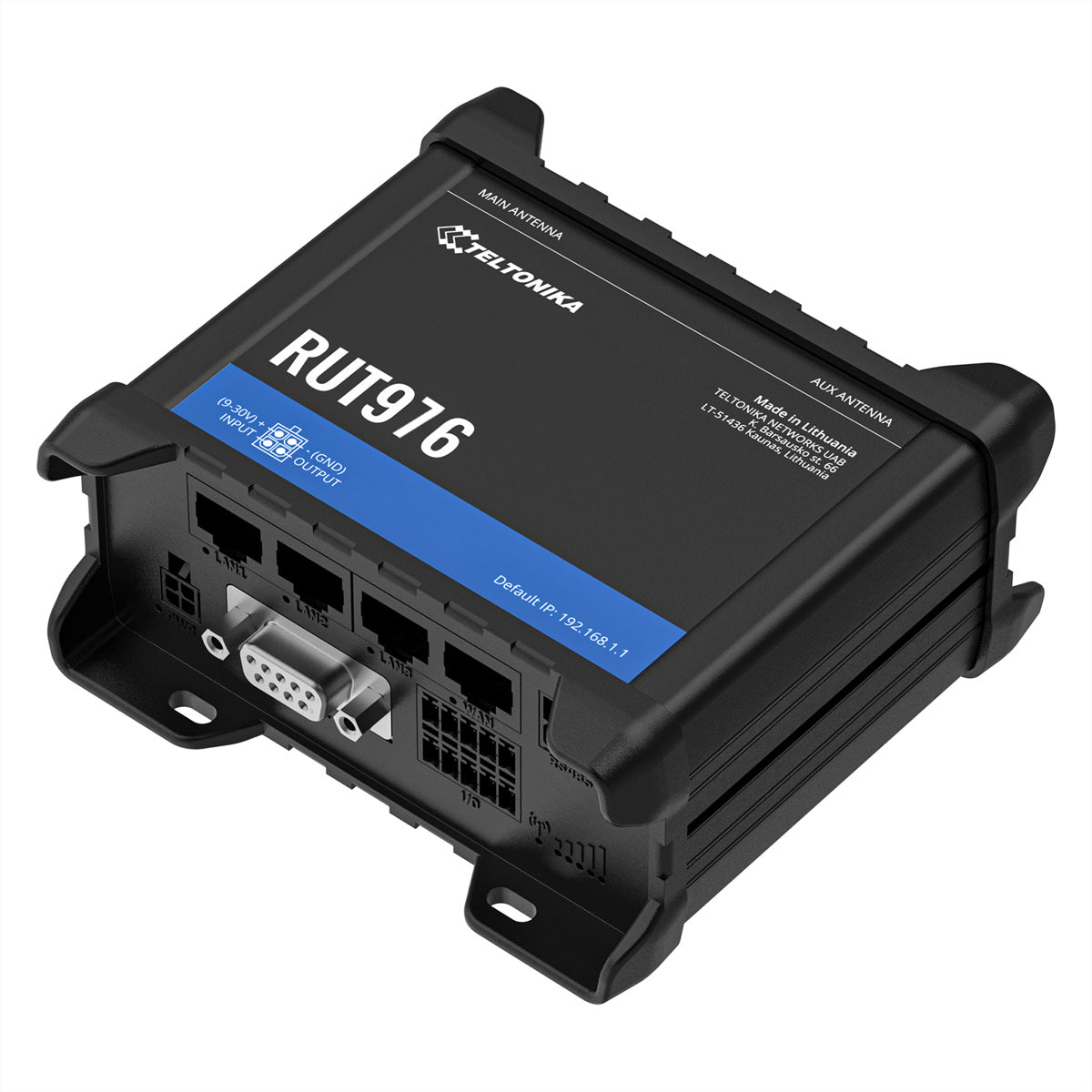 Teltonika RUT976 – 5G RedCap Router – Wi‑Fi 4 (802.11n), 4× 10/100 Mbit/s RJ‑45, 2× SIM, PoE