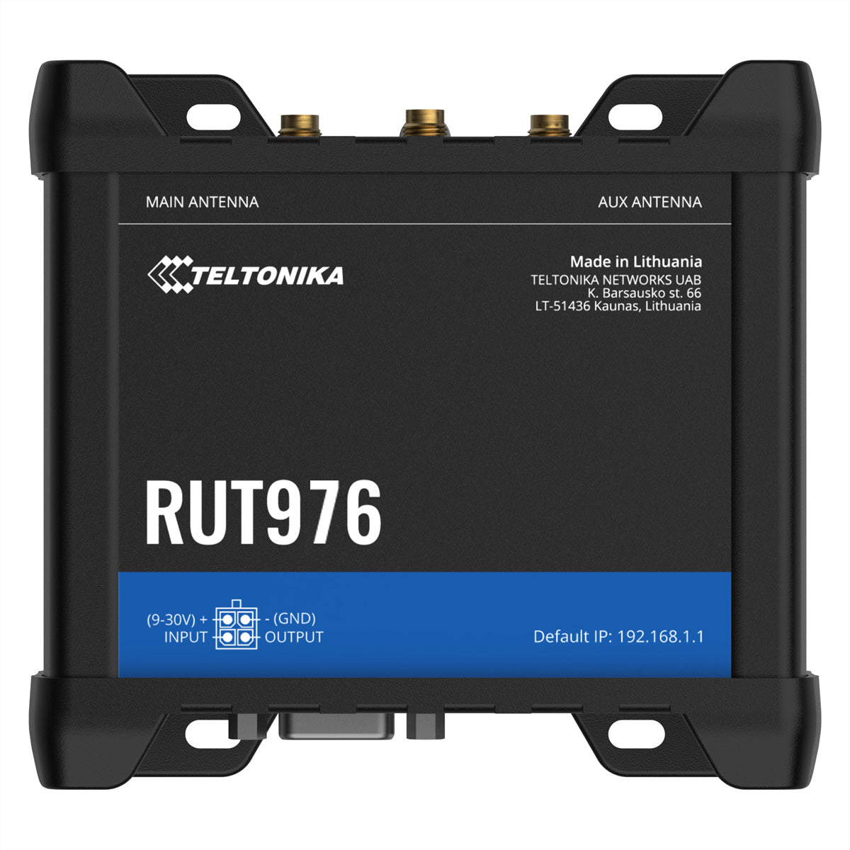 Teltonika RUT976 – 5G RedCap Router – Wi‑Fi 4 (802.11n), 4× 10/100 Mbit/s RJ‑45, 2× SIM, PoE