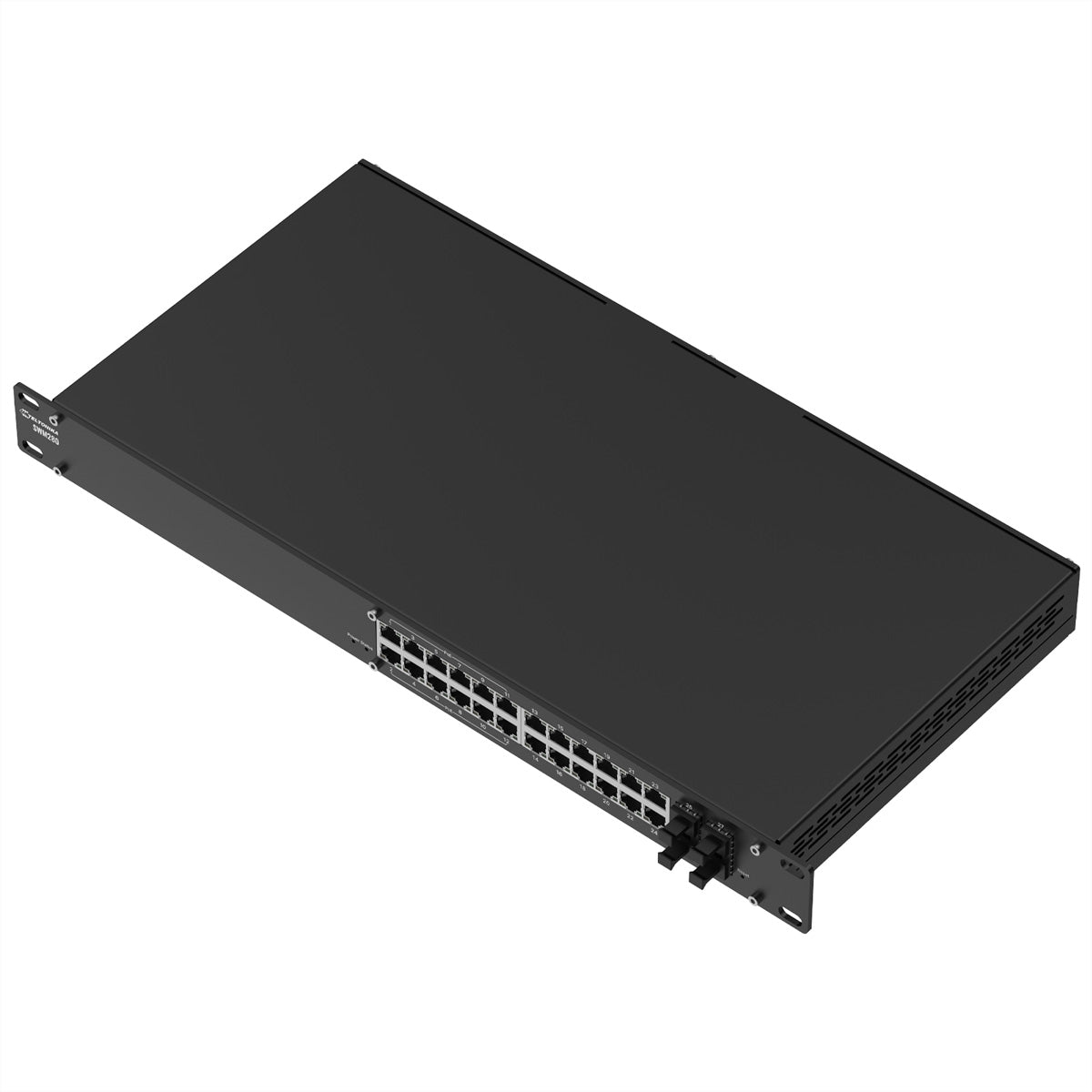 Teltonika SWM280 – Managed L2/L3 Switch – 24× 1G (12× PoE+), 4× SFP, PoE-Budget 300 W, 19", 1U