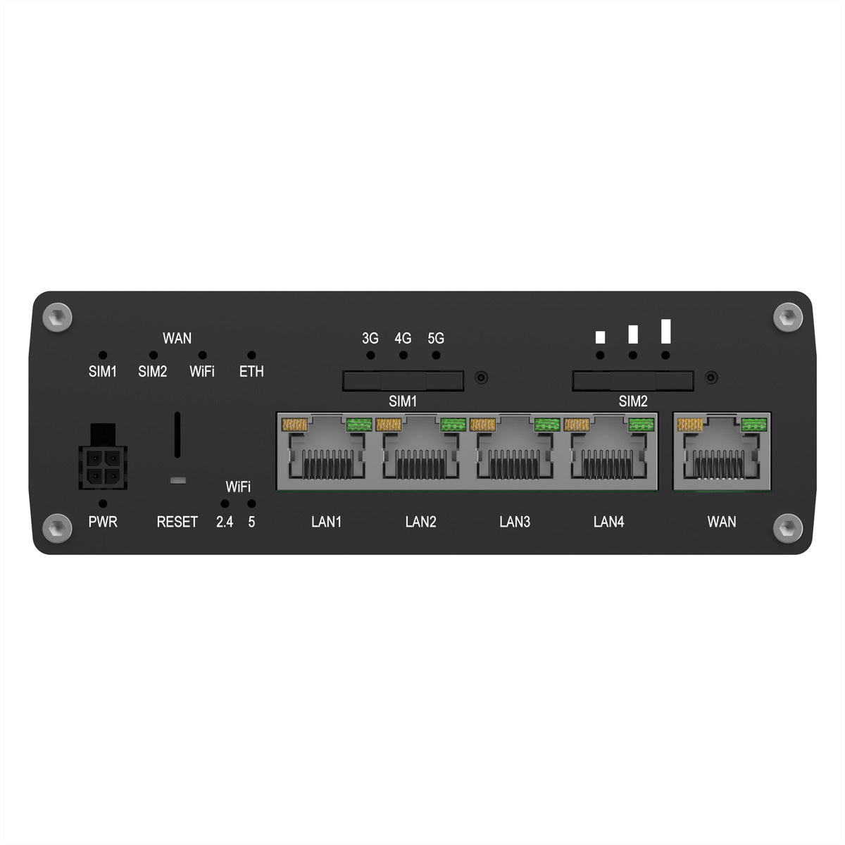 Teltonika RUTM54 WLAN-Router – 5G, Dual-SIM, Wi-Fi 5 (802.11ac), Dual-Band (2,4/5 GHz), 5× 1G