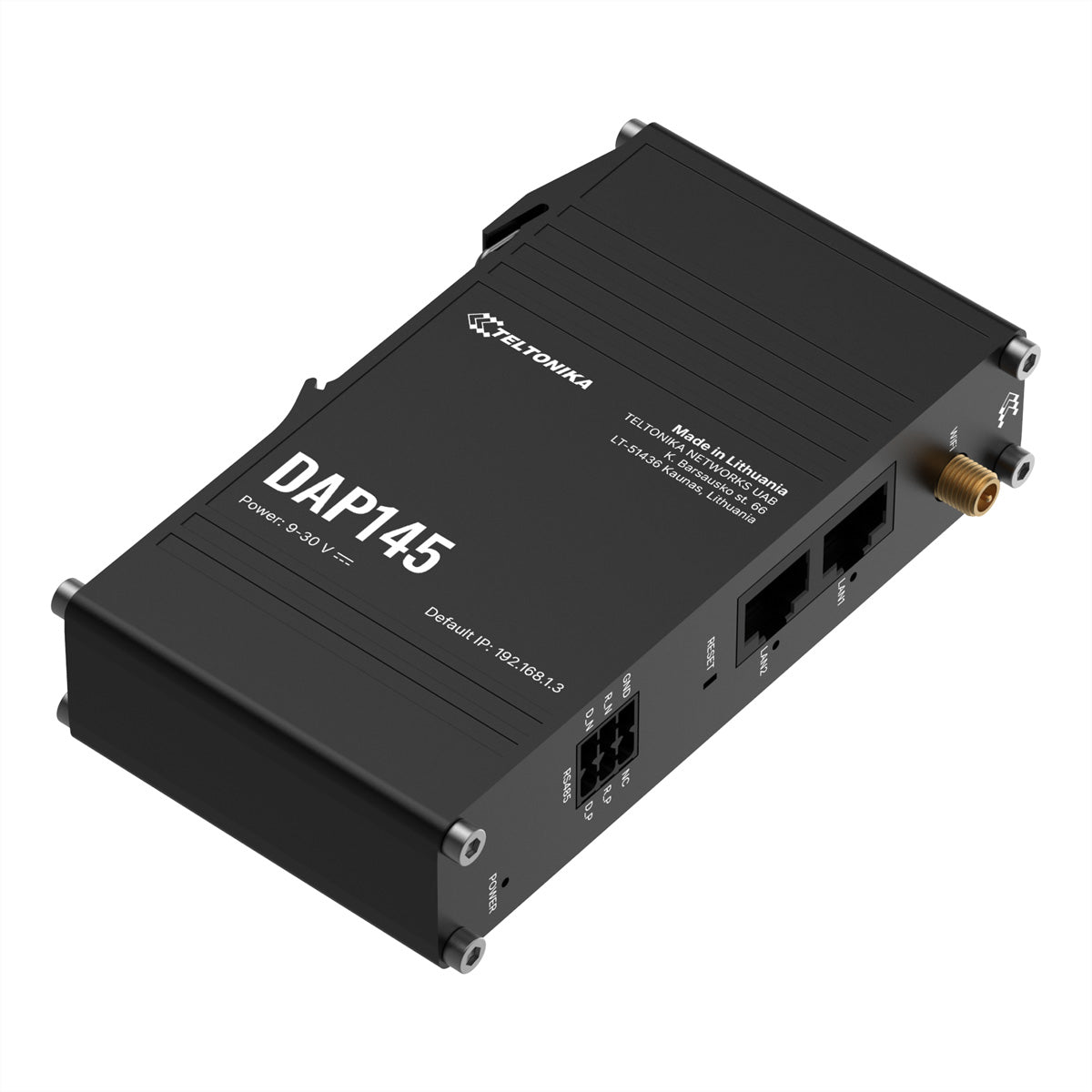 Teltonika DAP145 Access Point – Wi‑Fi 4 (802.11n), 2,4 GHz, RS‑485, PoE, DIN-Schienenmontage, IP30