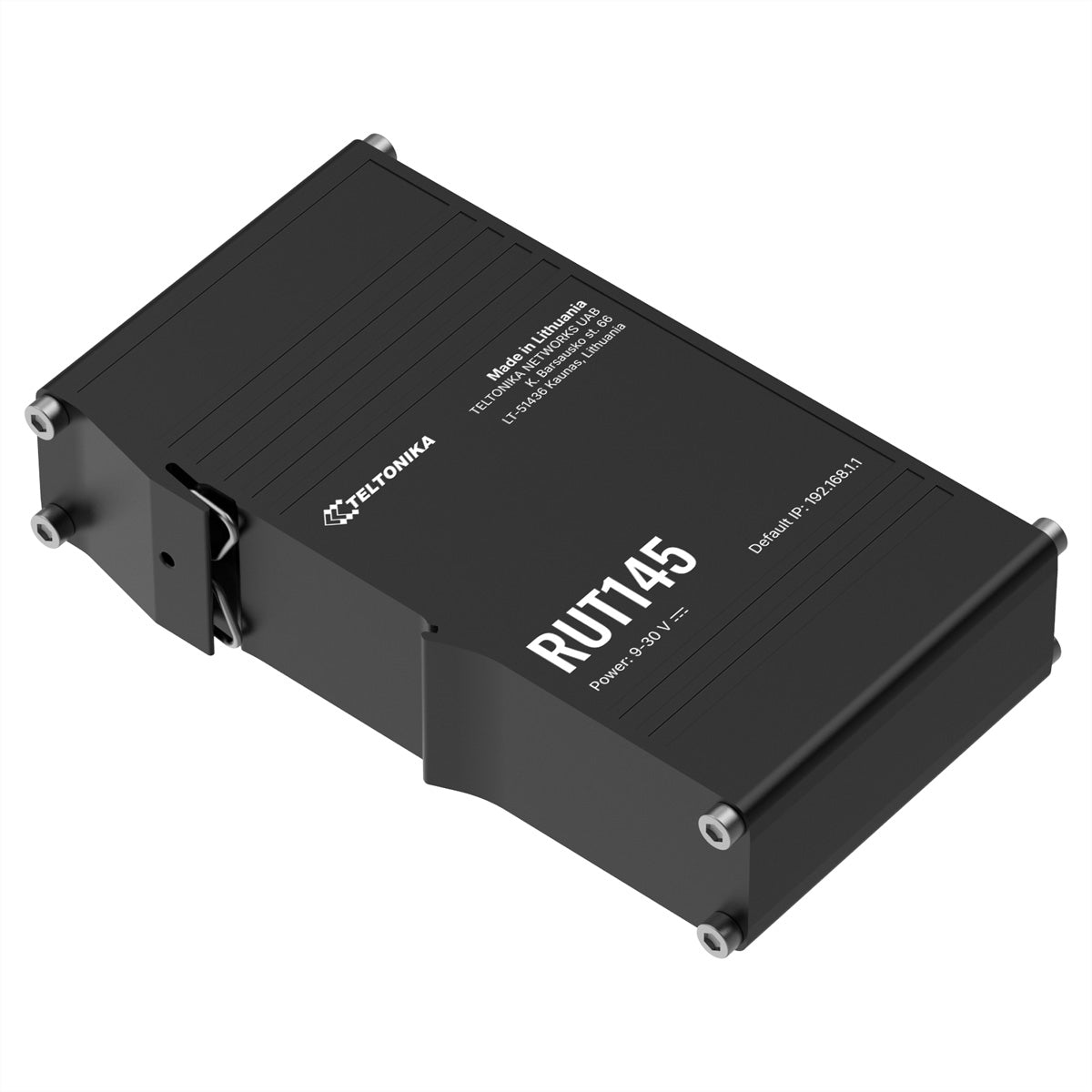 Teltonika RUT145 WLAN-Router – Wi-Fi 4, 2,4 GHz, 2× RJ-45 (10/100), RS-485, DIN-Schiene