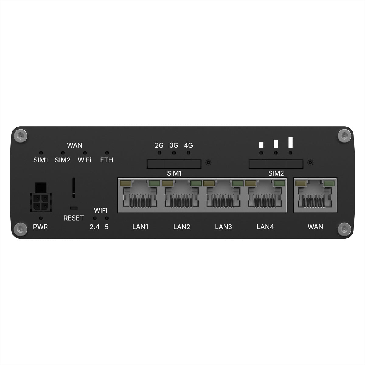 Teltonika RUTC41 VPN-Router – 4G LTE, Wi-Fi 6 Dual-Band, 5× 1G RJ-45, 1× USB, Dual-SIM, Schwarz